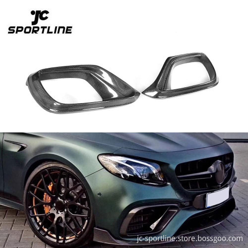 Carbon Fiber Fog Lamps Air Vents for Mercedes Benz E63 W213 AMG 2018-2019